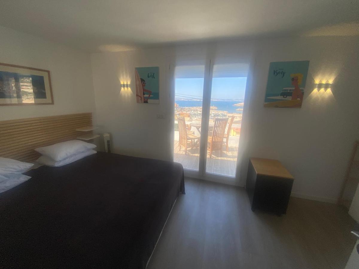 Au Coeur Du Parc National Du Massif Des Calanques, La Flibuste Des Goudes, Maison 2 Chambres, Climatisee, Jardins, Solarium, Proche Plage, Large Vue Mer Marseille Luaran gambar