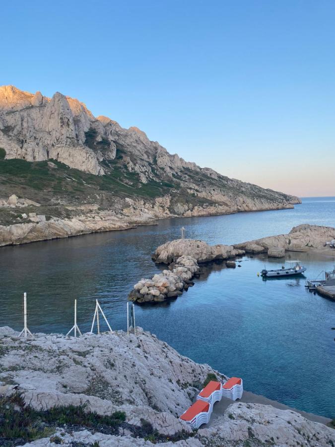 Au Coeur Du Parc National Du Massif Des Calanques, La Flibuste Des Goudes, Maison 2 Chambres, Climatisee, Jardins, Solarium, Proche Plage, Large Vue Mer Marseille Luaran gambar