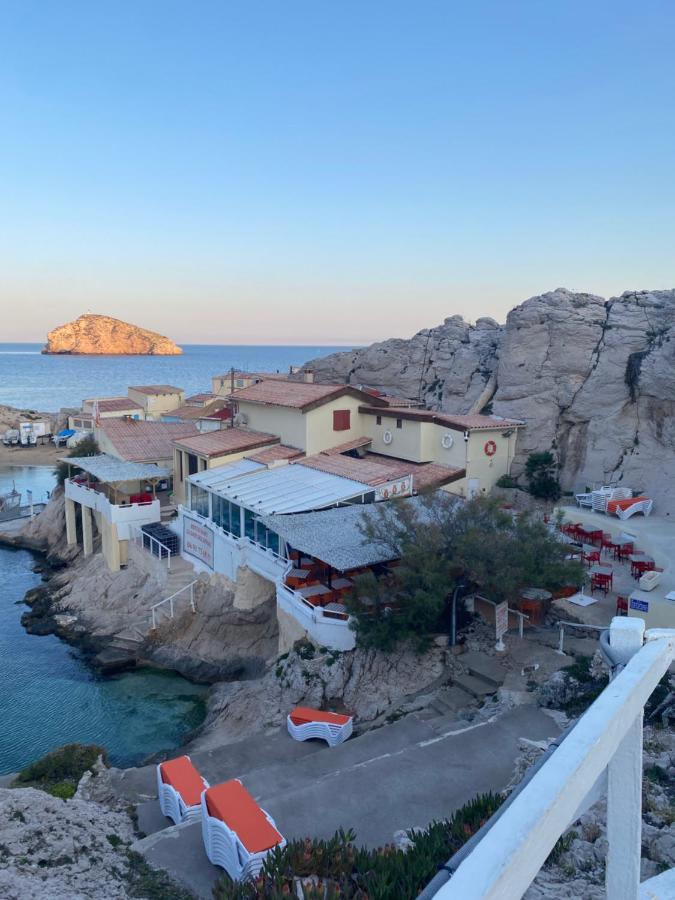 Au Coeur Du Parc National Du Massif Des Calanques, La Flibuste Des Goudes, Maison 2 Chambres, Climatisee, Jardins, Solarium, Proche Plage, Large Vue Mer Marseille Luaran gambar
