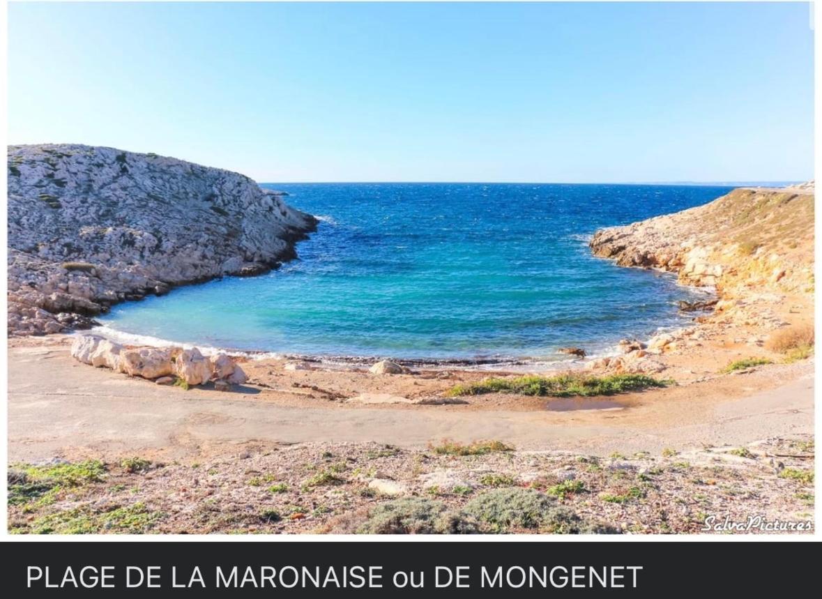Au Coeur Du Parc National Du Massif Des Calanques, La Flibuste Des Goudes, Maison 2 Chambres, Climatisee, Jardins, Solarium, Proche Plage, Large Vue Mer Marseille Luaran gambar