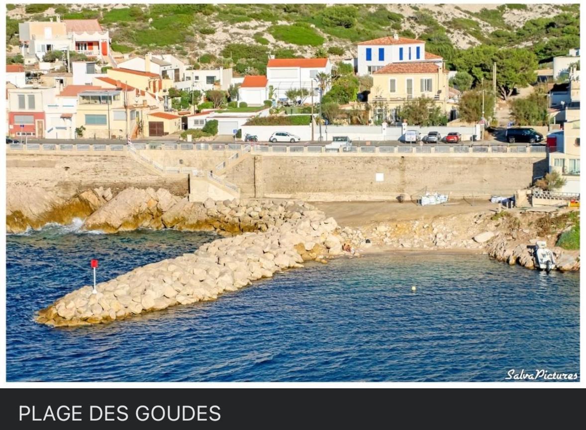 Au Coeur Du Parc National Du Massif Des Calanques, La Flibuste Des Goudes, Maison 2 Chambres, Climatisee, Jardins, Solarium, Proche Plage, Large Vue Mer Marseille Luaran gambar