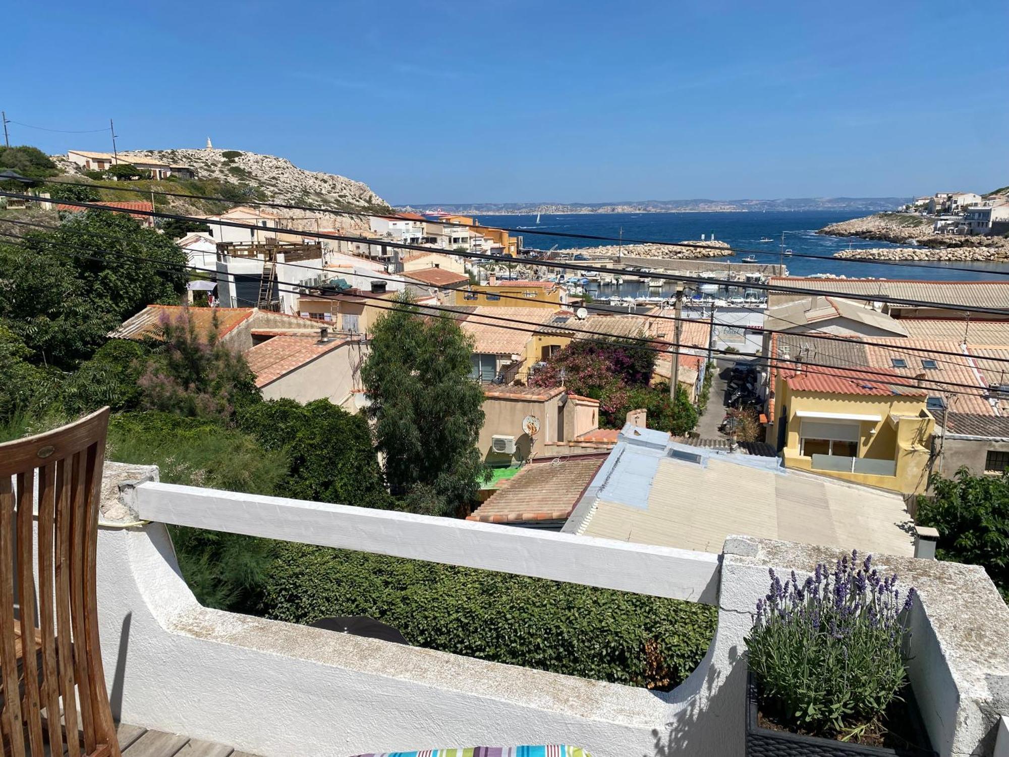 Au Coeur Du Parc National Du Massif Des Calanques, La Flibuste Des Goudes, Maison 2 Chambres, Climatisee, Jardins, Solarium, Proche Plage, Large Vue Mer Marseille Luaran gambar